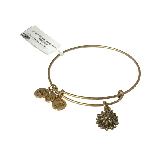 new Alex and Ani ꥟ Sacred Garden - Water Lily Charm Bangle Bracelet ꥟ Gold - Picture 4 of 14